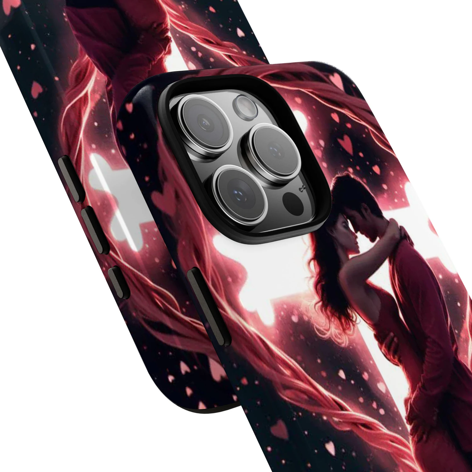 Casing Ponsel Keras Pecinta Romantis untuk Iphone 16E 11 12 13 14 15 16 Pro Max 15Plus 16Plus 14Plus 13Mini 12Mini XSMAX XR X 7 8 Plus