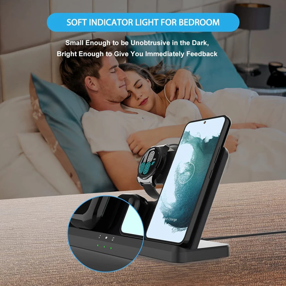 ที่ชาร์จแบบไร้สายอเนกประสงค์ฐานกันลื่นแท่นชาร์จโทรศัพท์มือถือตรวจจับได้รวดเร็วแท่นชาร์จโทรศัพท์มือถือมีประสิทธิภาพสำหรับห้องสำนักงานบ้าน