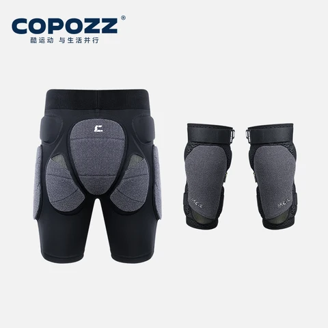 COPOZZ Утолщенные защитные наколенники и накладки на бедра для лыжного спорта