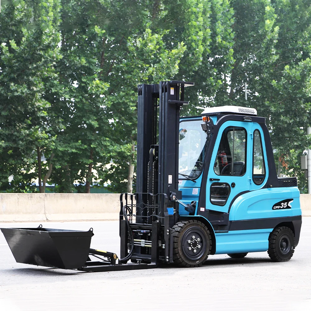 Heli China Professional Manufacturer Electric Forklift Customized Attachments 2 Ton 3.5 Ton 5 Ton Montacargas 4WD Solid Tires