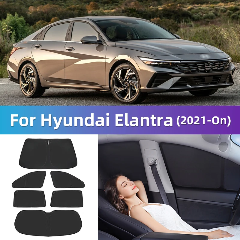 For Hyundai Elantra 2021 2022 2023 2024 Custom Full Cover Car Window Sunshade Privacy Blind Curtain Travel camping car to sleep