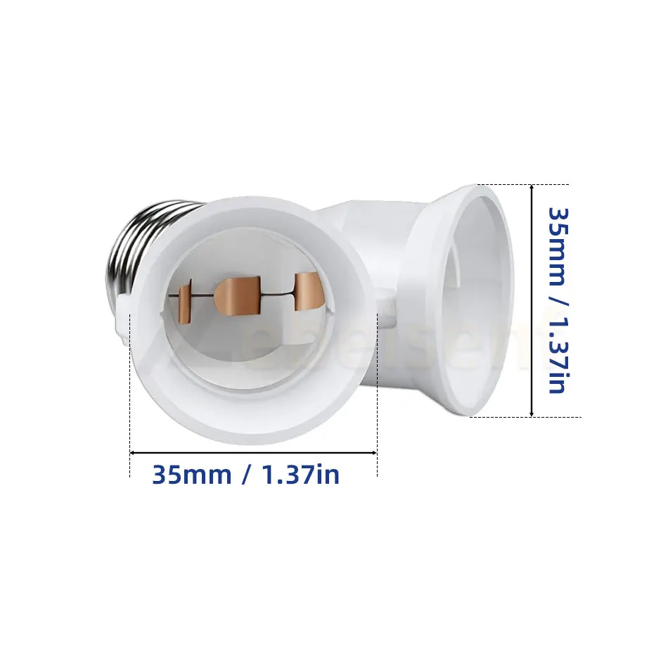 1/3 Pc E27 Light Bulb Socket 1 To 2 Threaded Lamp Holder Extender Splitter Converter Plug High Quality Copper Contact Household