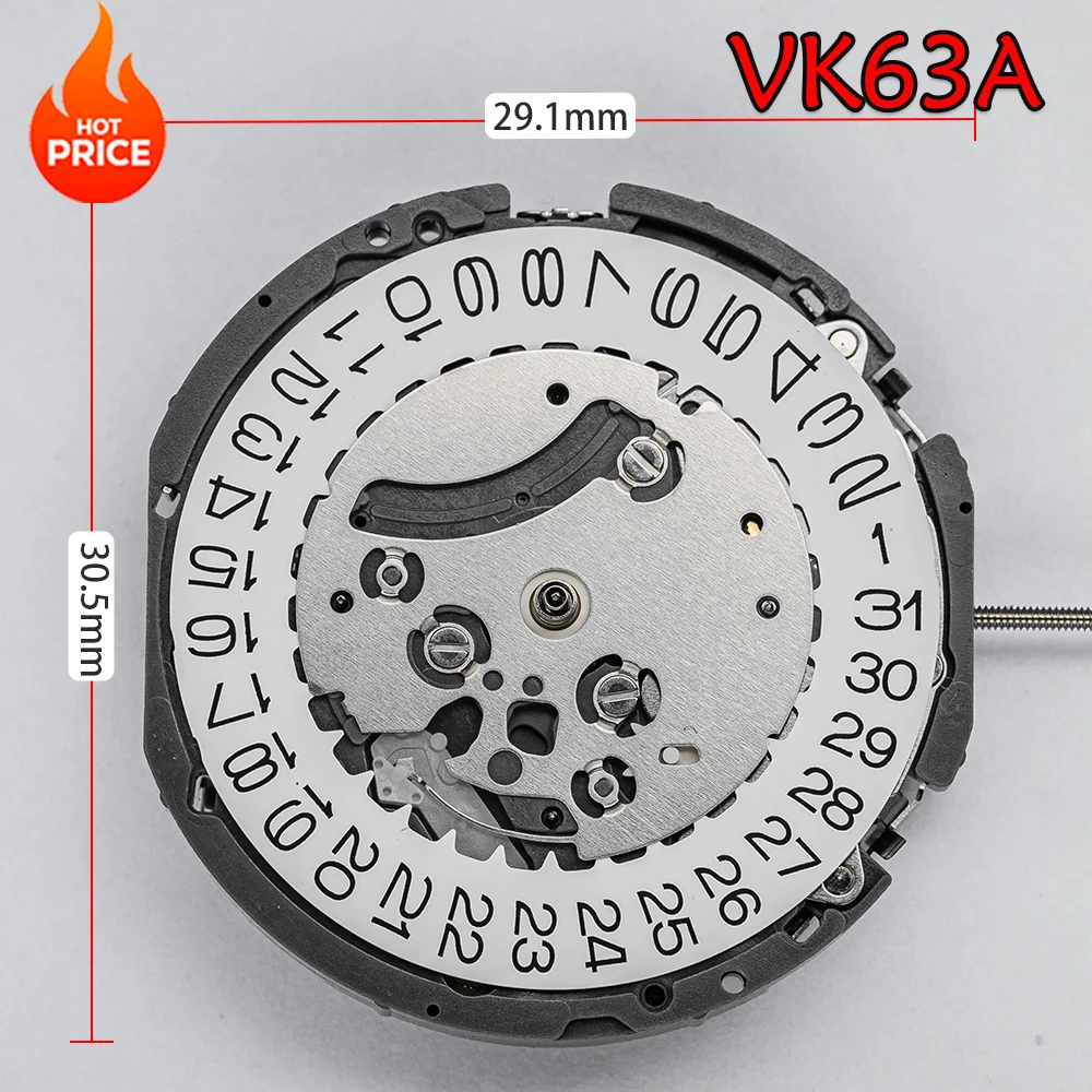 

Механизм для Японии, оригинальный хронограф VK63A, кварцевый механизм с батарейным механизмом VK63 VK61A VK67A, мод, замена