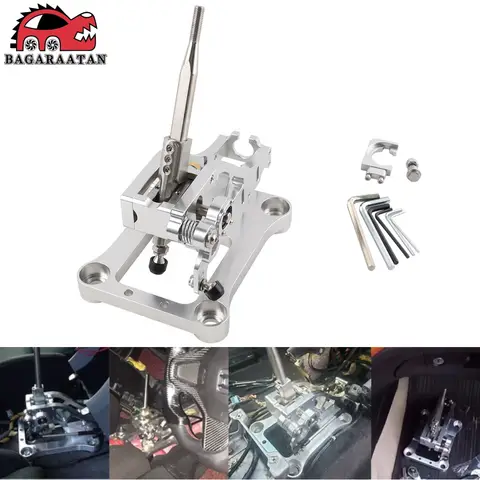 เงินสีดํา Billet Shifter Shift กล่องอัพเกรดสําหรับ Honda Acura TSX CL 04-08 03-07 Accord ซม. K24 04-08 Acura TL UA ชิ้นส่วนภายใน