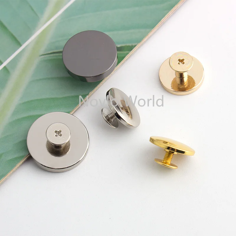 10-50pcs 4 colors 14-15-18-20mm metal base rivets round stud hardware for bags shoes purse decorative metal rivet