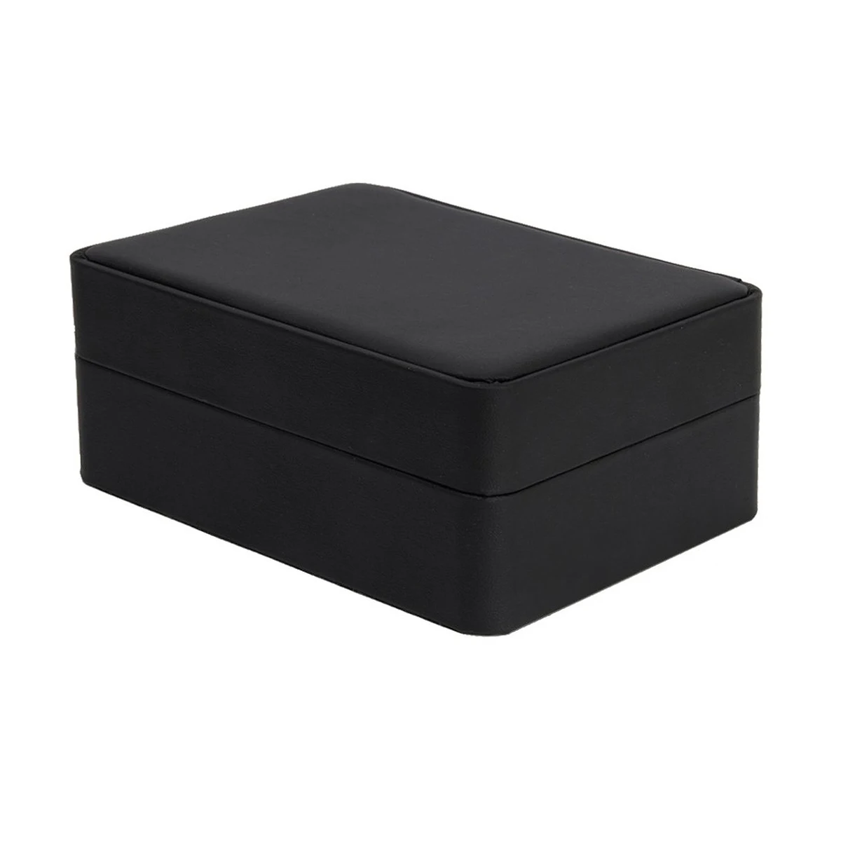 Caja de almacenamiento con Clip para corbata y gemelos, organizador negro de Pu de 6 compartimentos para gemelos, barras de corbata, Estuche De Viaje, herramienta de exhibición de joyería