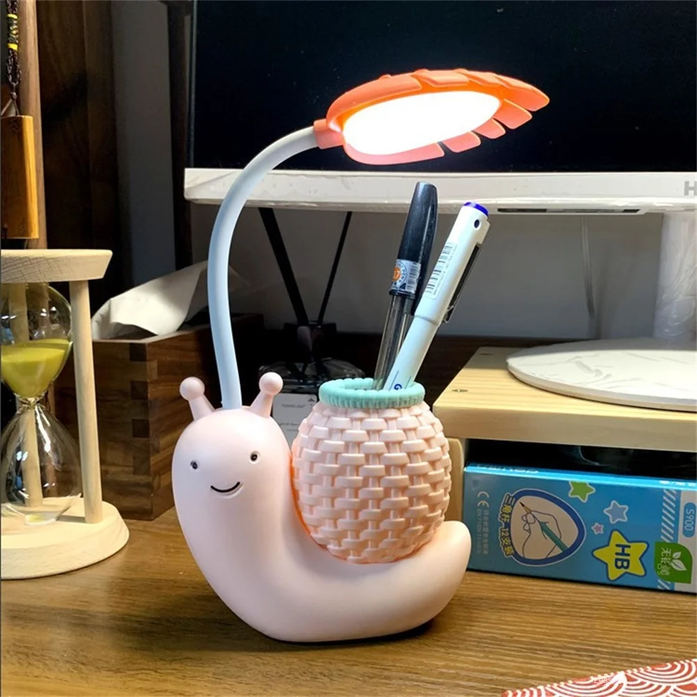 

Cartoon LED Snail Desk Lamp Children Bedroom Night Light Reading Study Birthday Christmas Gift Home Decorations Eye Protection