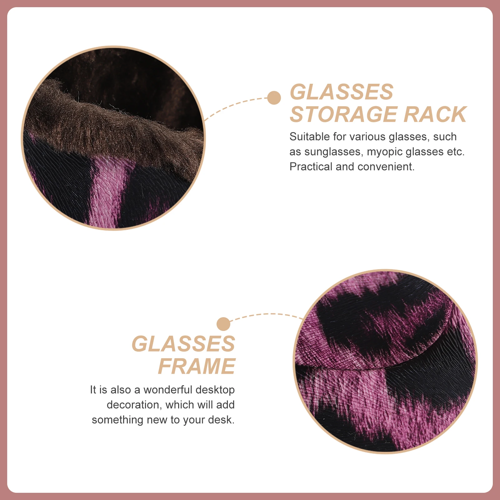 

Glasses Display St Holder Eyeglass Case Sunglasses Polyester Material Bedroom Office Study Practical Convenient