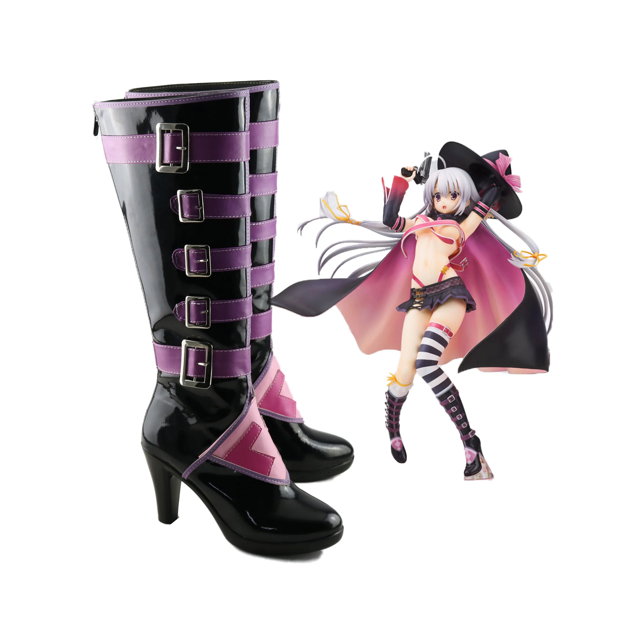 Ayachi neinei Cosplay chaussures bottes Anime sabot de la sorcière jeu de rôle bottes en Faux cuir pour les femmes