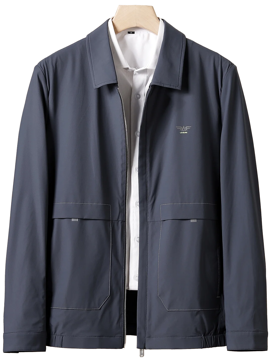 

Серия H, тонкая молочная шелковая эластичная ткань, повседневный воротник, мужская куртка, верхняя одежда, дышащая подставка, длинный све, молодежная мода