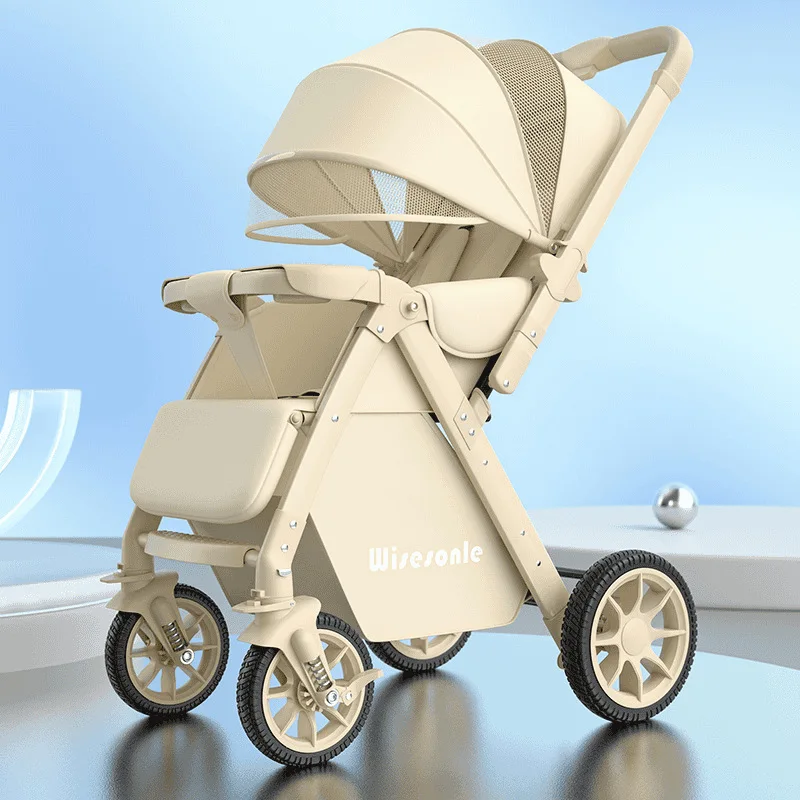 

Baby Stroller Carriage Pram Can Sit Lie Down Fold Lightweight High Landscape 0-3 Year Old Baby Stroller Bidirectional