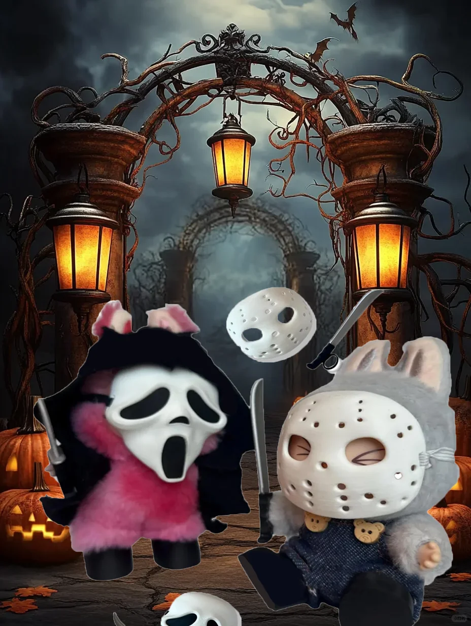 Máscara de broma de Halloween, disfraz de labubu, disfraz de Halloween, ropa de labubu (sin muñeca)