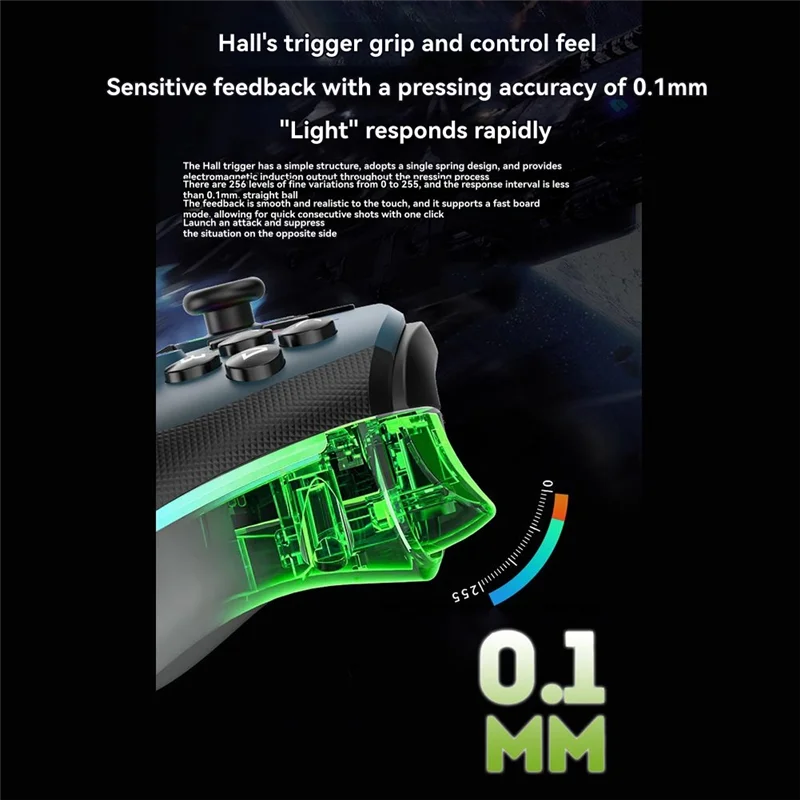 

Беспроводной игровой контроллер Bluetooth для Switch/Switch PRO/Switch Lite/ПК/мобиля со программируемым геймпадом для пробуждения макросов D