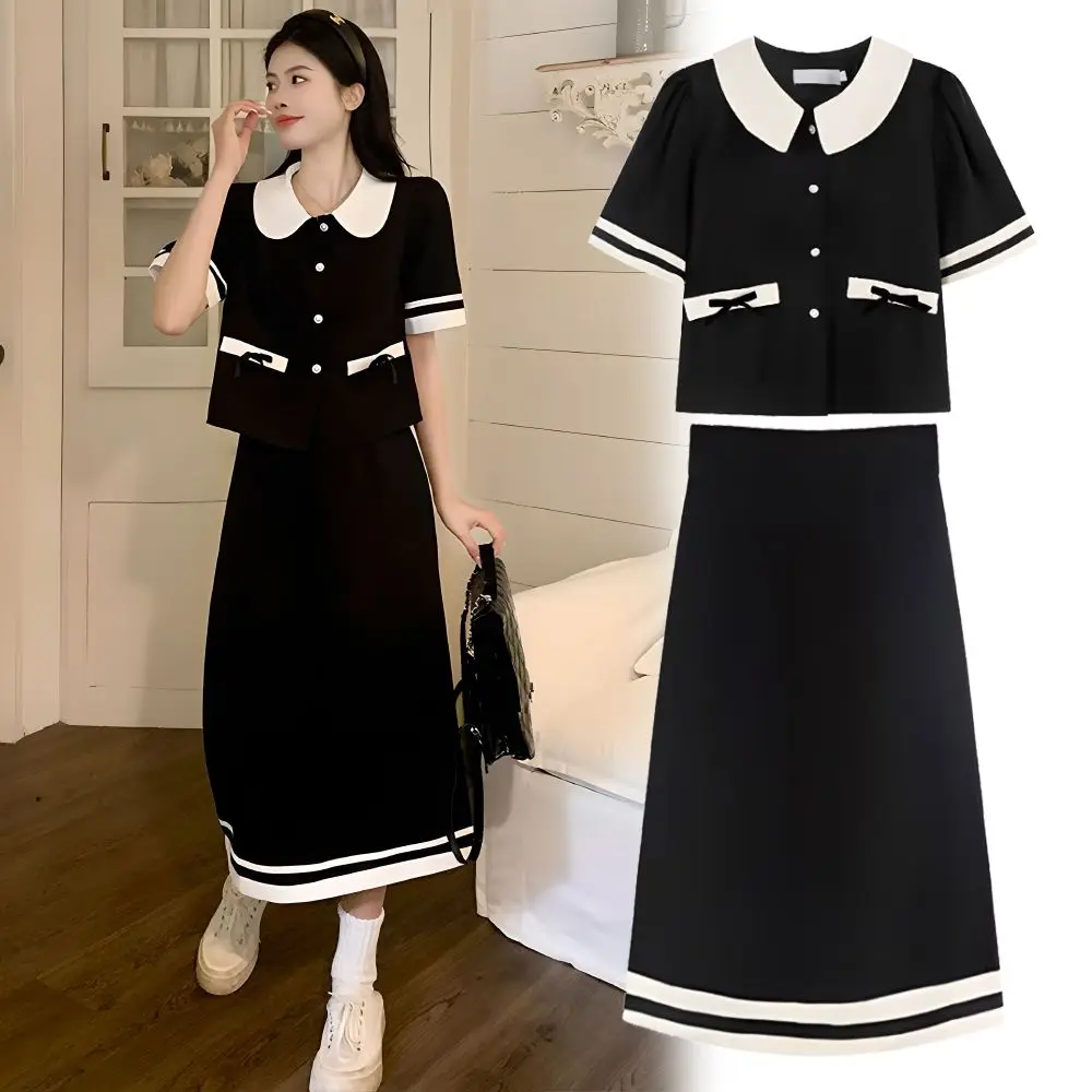 

Комплект из 2 предметов с юбкой средней длины и футболкой с коротким рукавом