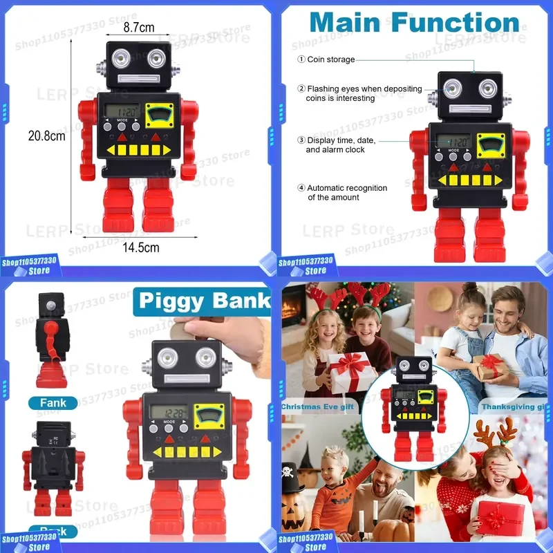 Smart Educational Piggy Bank for Kids with Combination Lock Coin Box Shape Toy for Girls Children Money Saving Gift Learning
