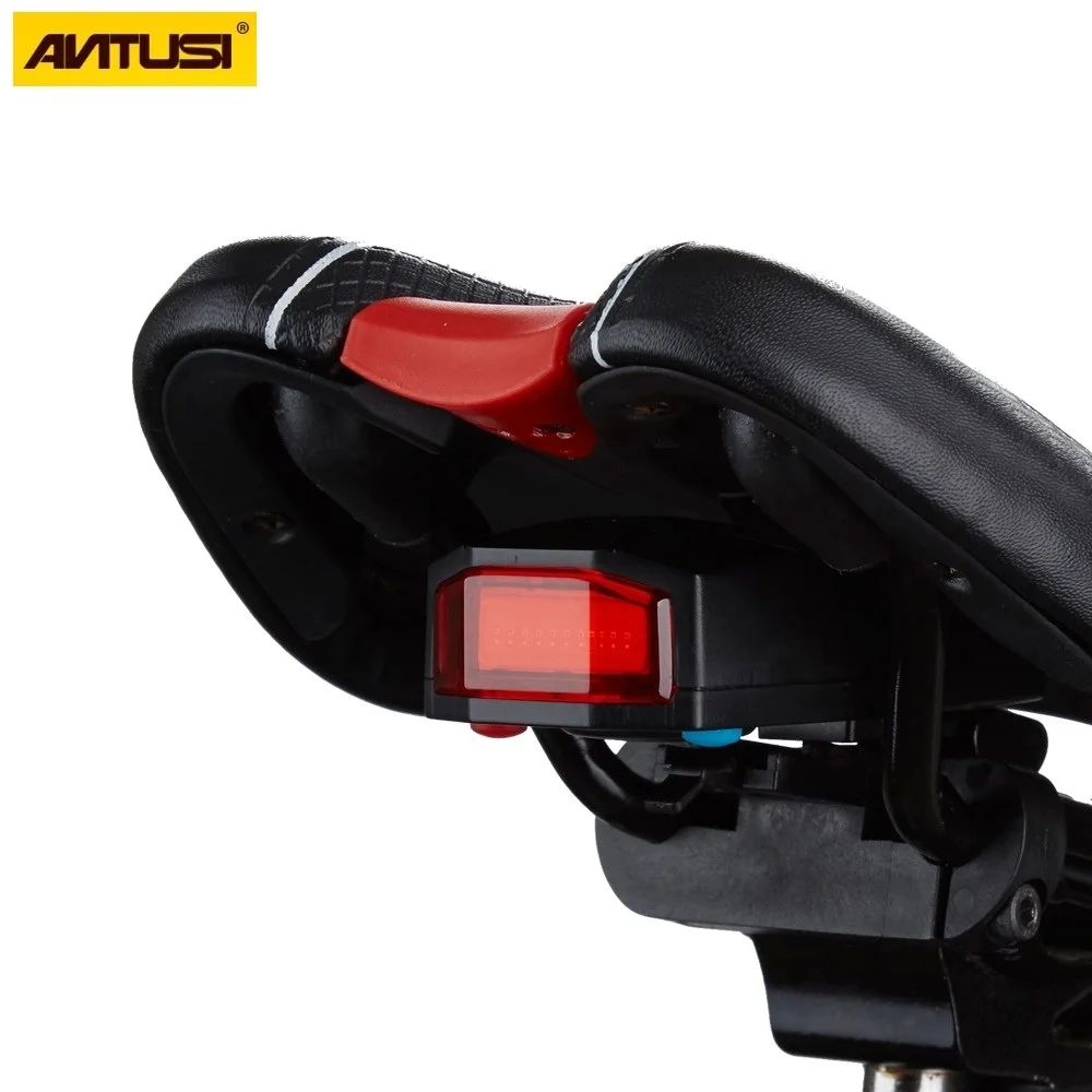 

ANTUSI A6 Bicycle 4 in 1 Wireless Rear Light Cycling Remote Control Alarm Lock Mountain Bike Smart Bell COB Tailight USB Charge