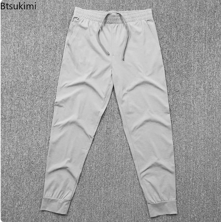 2025 Summer Men's Quick Drying Pants High Elasticity Comfortable Breathable Casual Trousers Outdoor Sports Straight Leg Tights
