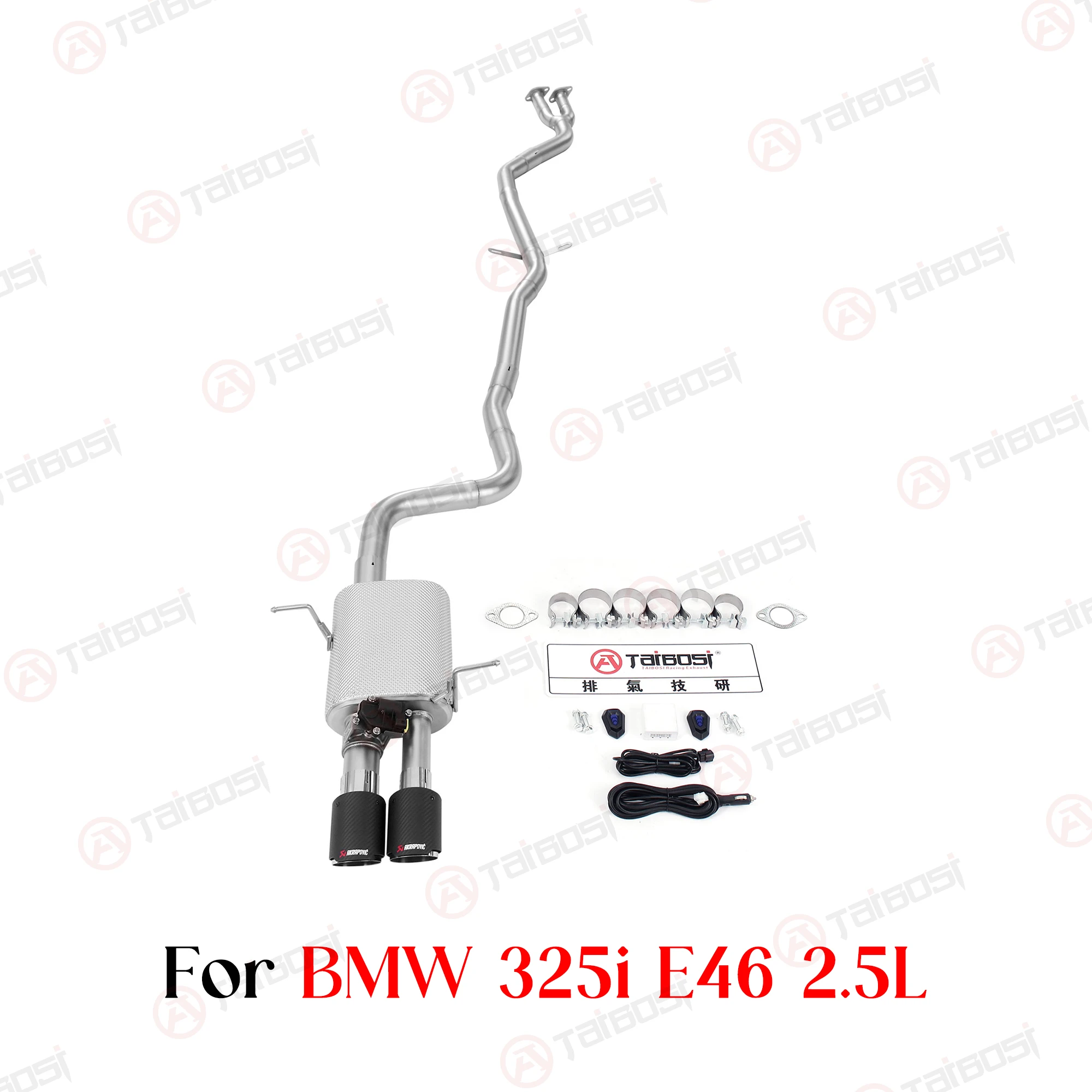 

Taibosi For BMW 323i 325i 330i E46 M54 2.5L Car Catback Exhaust Escape System Dual Pipe High Performance Electrc Valve Muffler