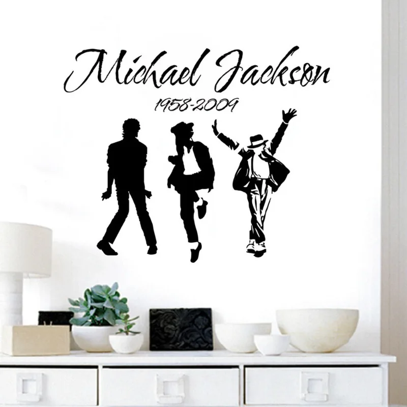 

MJ King of Pop Michael Jackson Decorative Wall Stickers Anime Creativity Wall Sticker Living Room Bedroom Decoration Stickers
