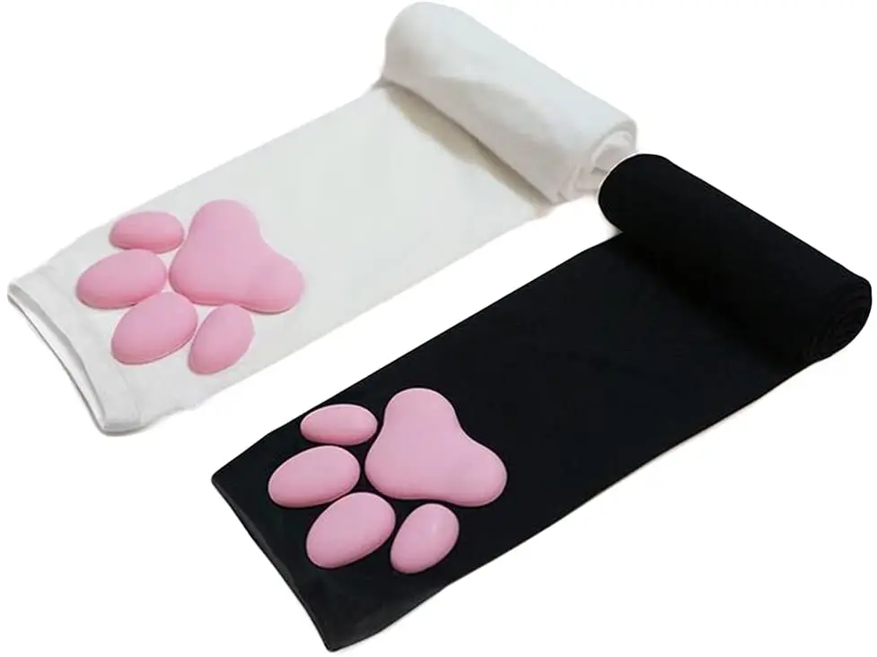 Cute Cat Paw UV Sun Protection Stretchy Mittens Gloves Cosplay Kawaii Soft 3D Toes Beans Fingerless Cat Claw Paws Pad Sleeve