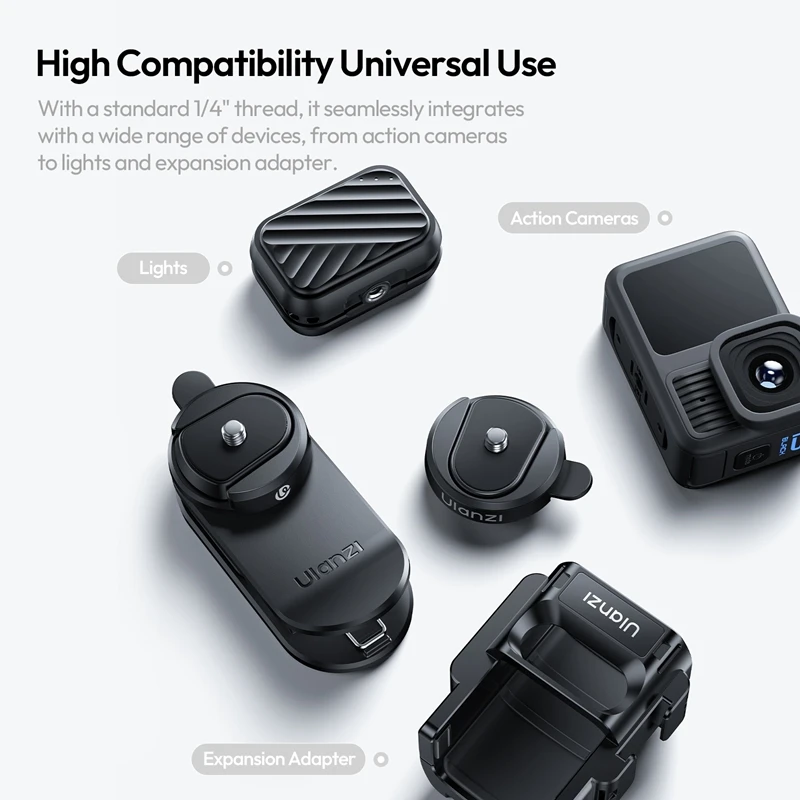 Ulanzi CK02 Backpack Camera Clip Mount  for dji osmo pocket 3 Quick Release Plate With 1/4 Screw For Action Camera Tripod Stand