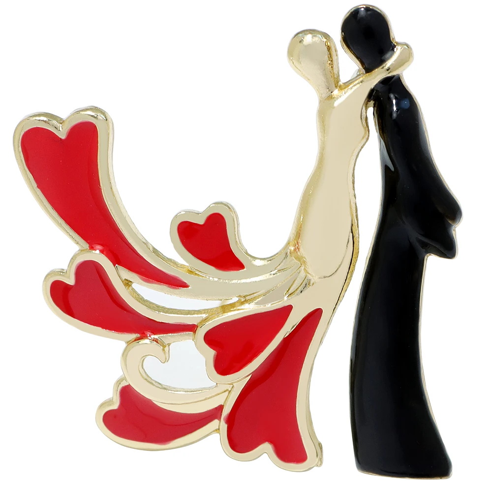 CINDY XIANG Valentine's Day Brooch Lady And Gentleman Dance Pin New Design 2024 Fashion Jewelry