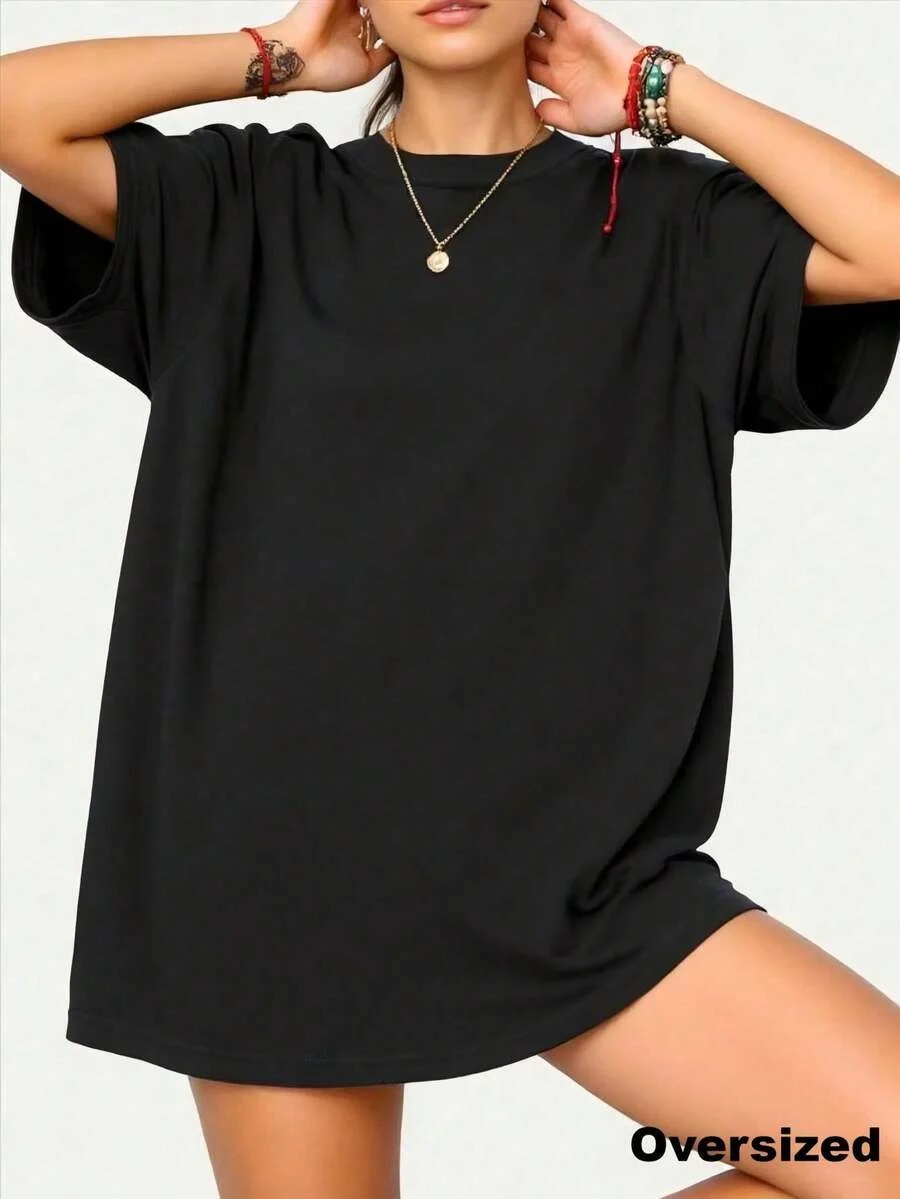 2026 Frühling Sommer Damen Freizeit-T-Shirts – Hochwertige, weiche O-Neck-Shirts aus 100 % Baumwolle für Damen, bequeme einfarbige Oberteile für Zuhause und Outdoor – Detail 7