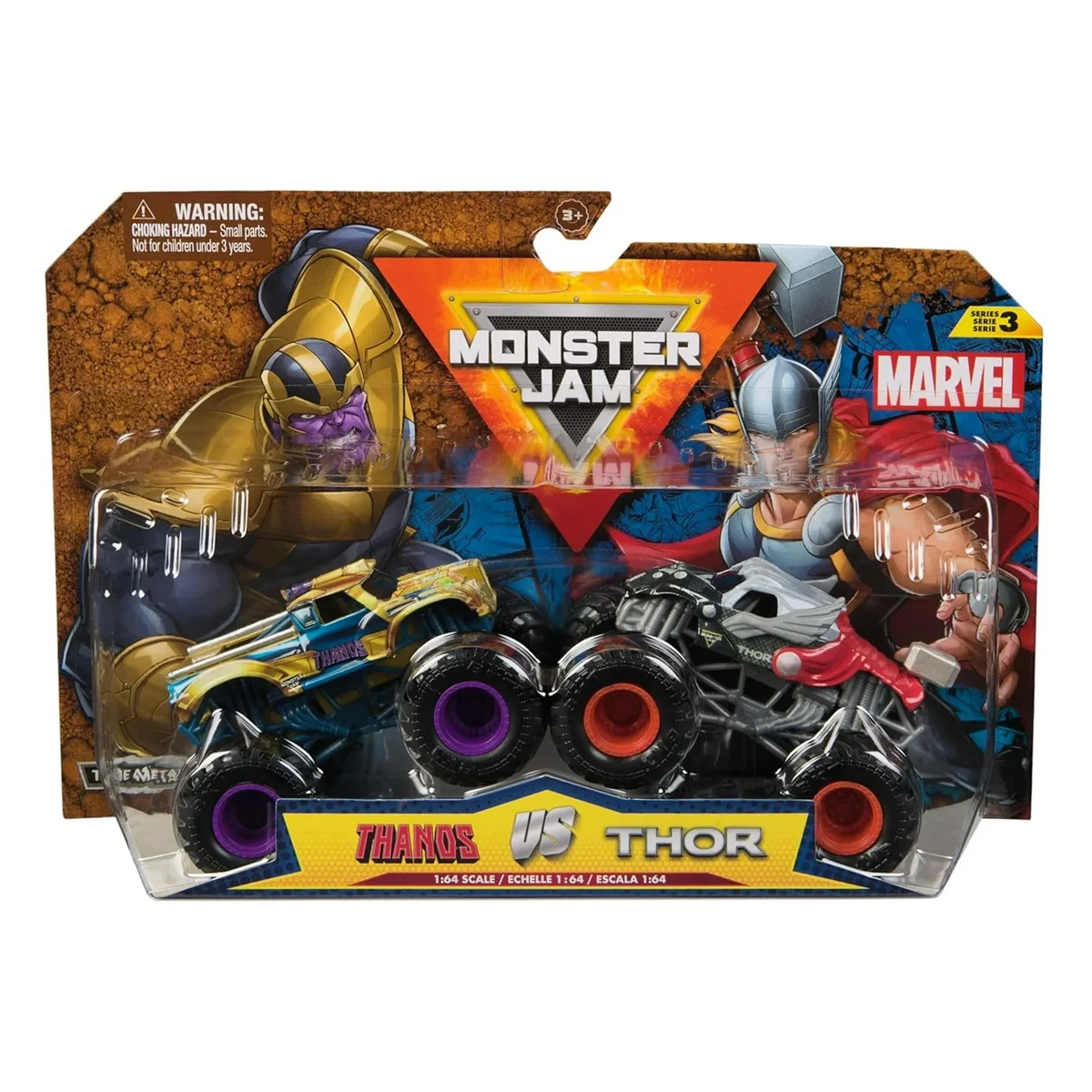 pack-2-cars-monster-jam-1-64-marvel-thanos-vs-thor