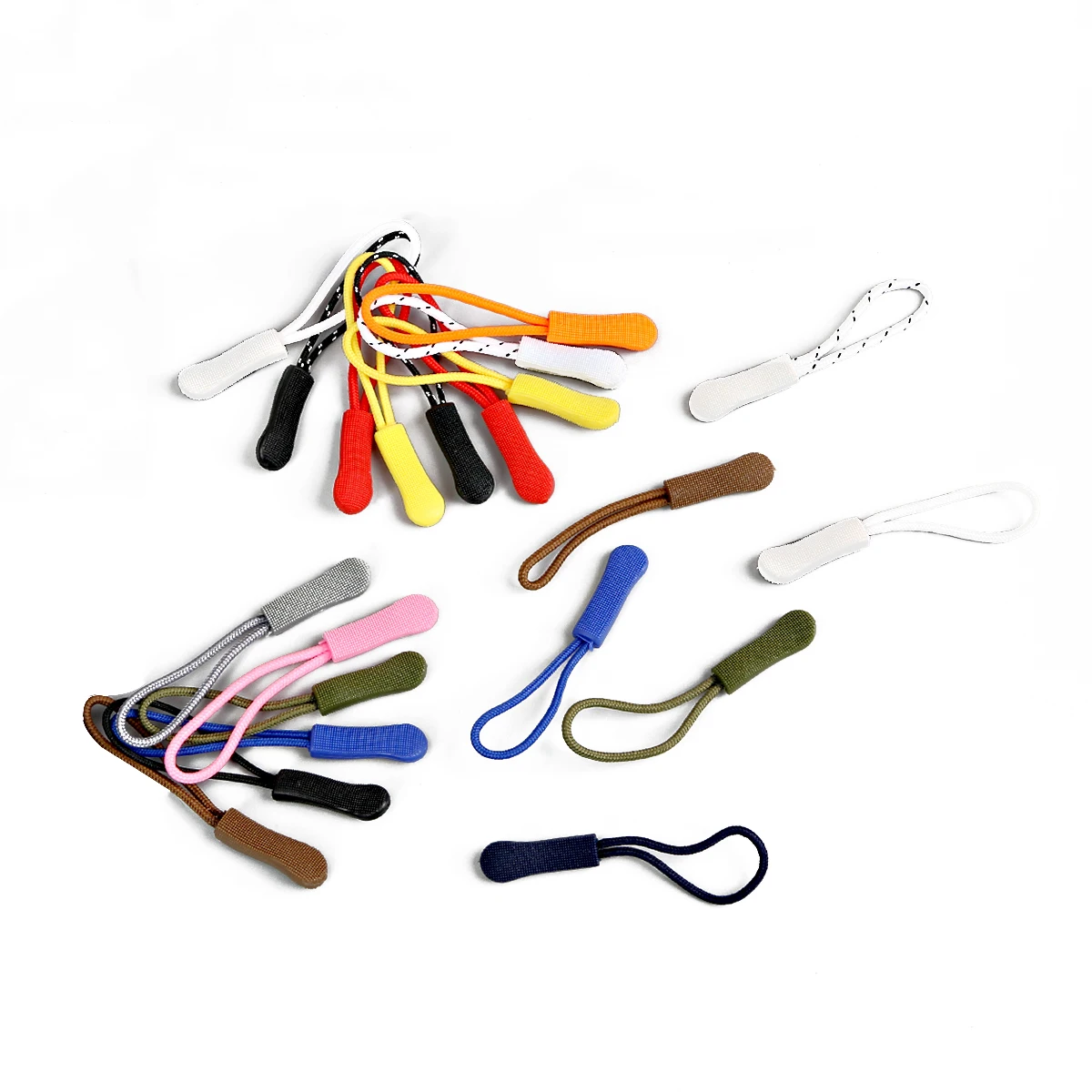 10PcsPVC Zipper Head Pulling Rope Colorful Clothing Luggage Zipper Head Accessories Colorful Pendant Pulling Tail Rope Pulling H