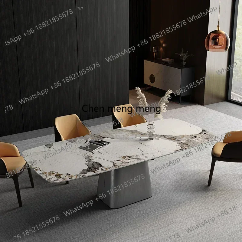 

K153 Ceramic Dining Table Rectangular Service Marble Sedentary Extendable Dinning Tables Sets Luxury Mesa Plegable Cafe Designer