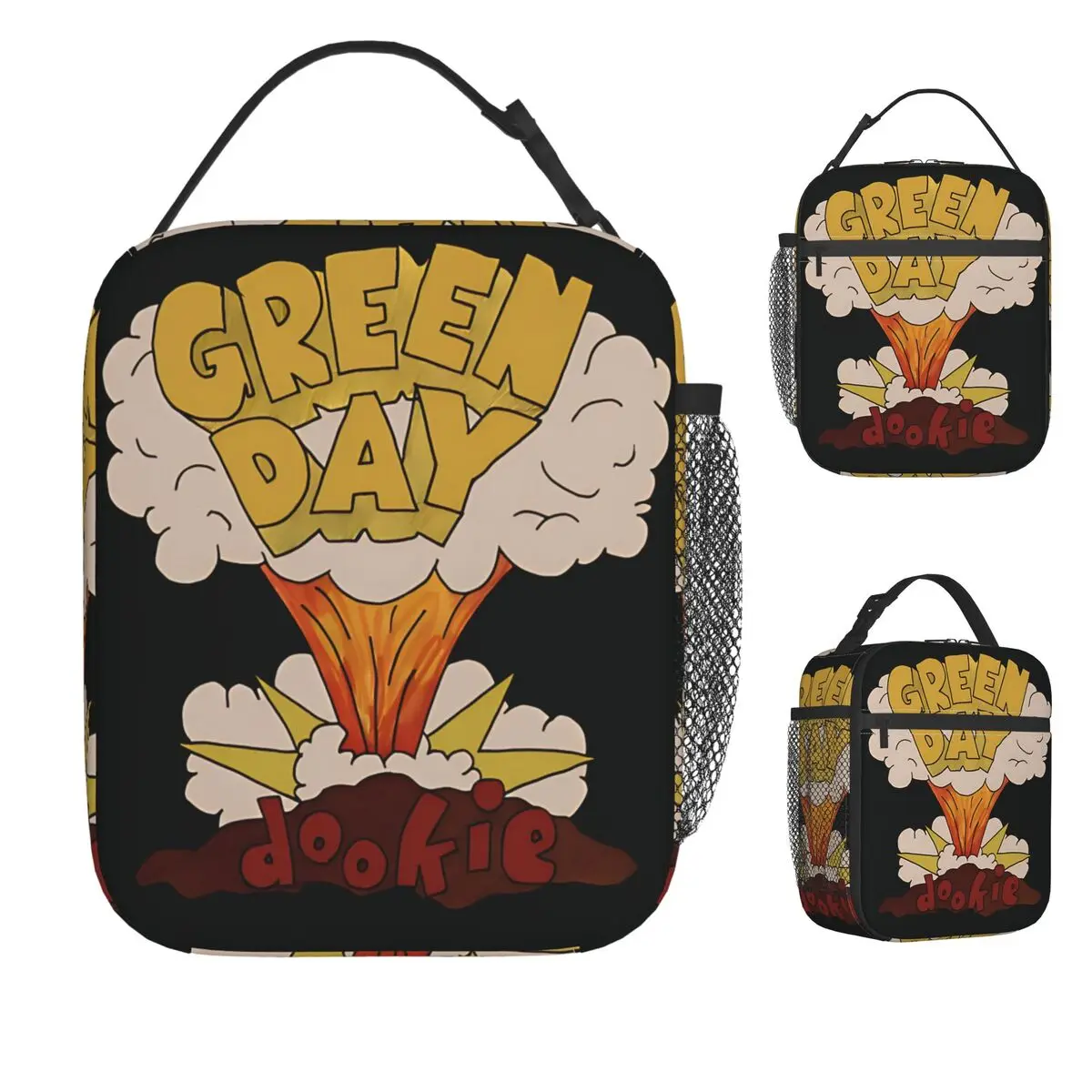 

Green Days Dookie Scene Сумка для обеда Рок-музыка Модная коробка для обеда Офисная портативная изолированная сумка-тоут Сумка-холодильник с принтом