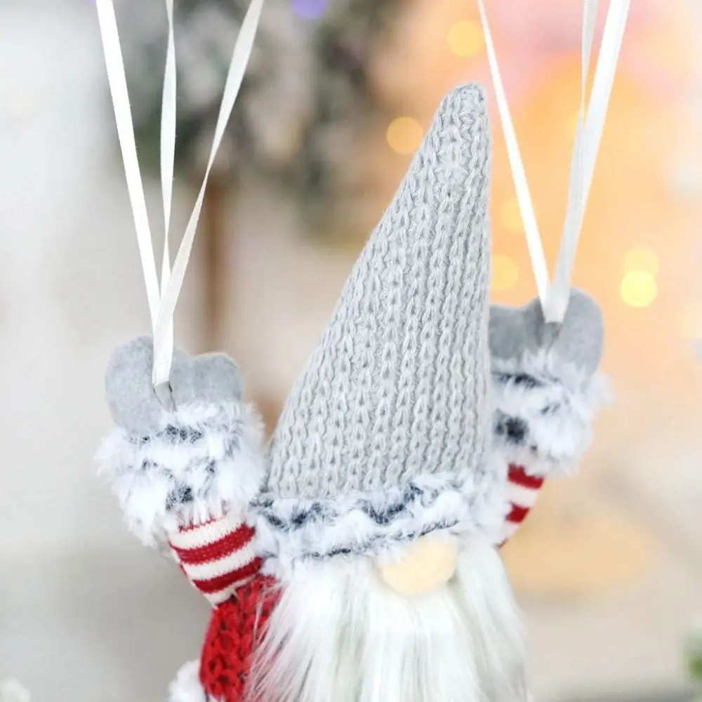 Funny Hanging Skydiving Gnomes Ornaments Handmade Cute Christmas Gnomes Ornaments Cartoon Dwarf Parachute Pendant Party Props