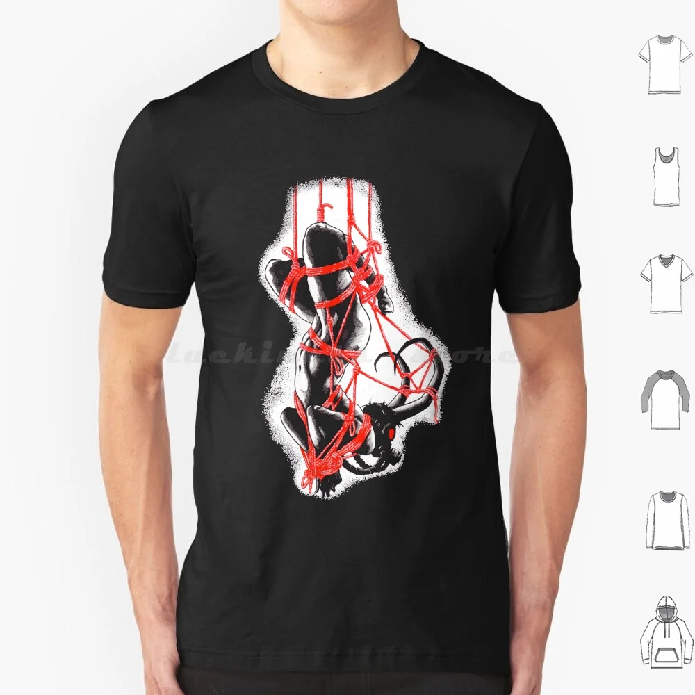 Suspended In Silence T Shirt Cotton Men Women DIY Print Demon Up Girl Rope Bondage Shibari Bdsm Kink Kinky Fetish Sexy Rope