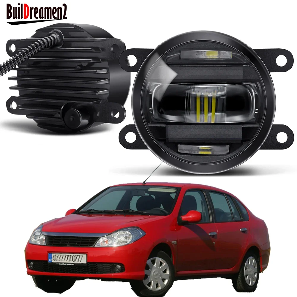 

2IN1 Aluminum LED Fog Light Assembly with DRL 30W H11 Car Front Fog Daytime Running Lamp Styling For Renault Thalia 1998-2015