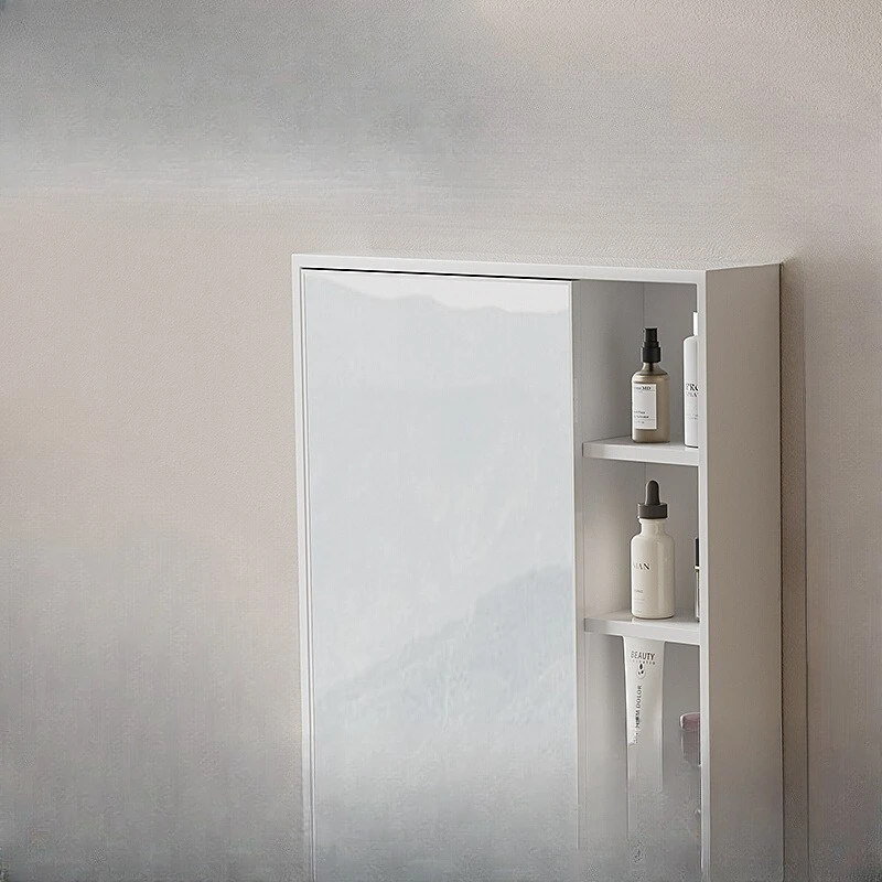 

Stainless steel bathroom mirror cabinet toilet waterproof and moisture-proof separate storage