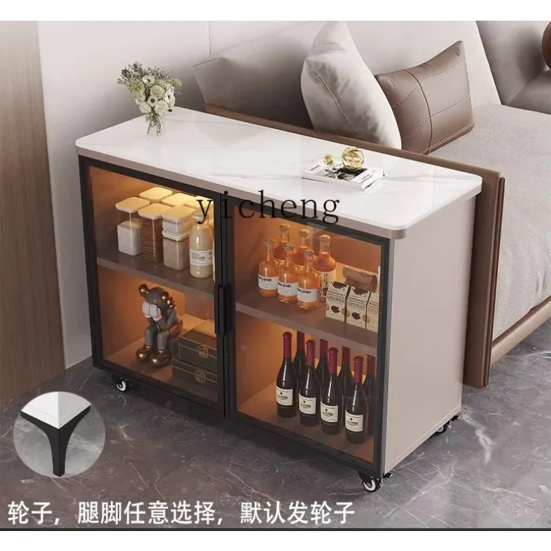 E6 side cabinet side few small apartment living room household small coffee table removable locker