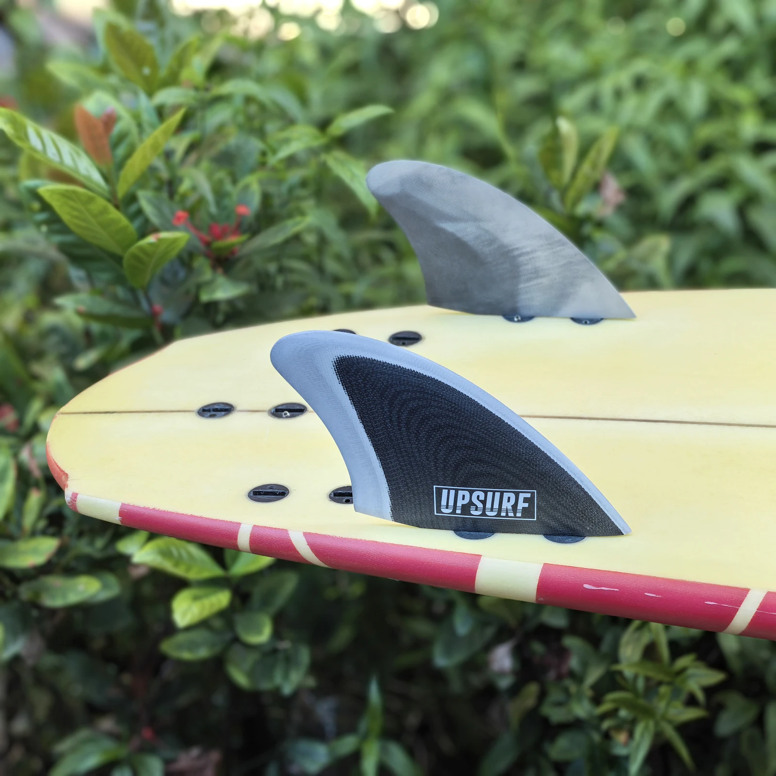 

UPSURF FCS Surfboard Fin Upsurf Double Tabs Twin Fins Fiberglass Keel Fins Surfboard Fin K2 Fins Keel Fins Surfboard Accessories
