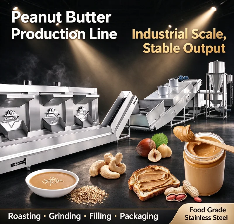 Peanut Butter Production Line Nut Paste Processing Plant Grinder Colloid Mill Sesame Almond Cashew Making Machine