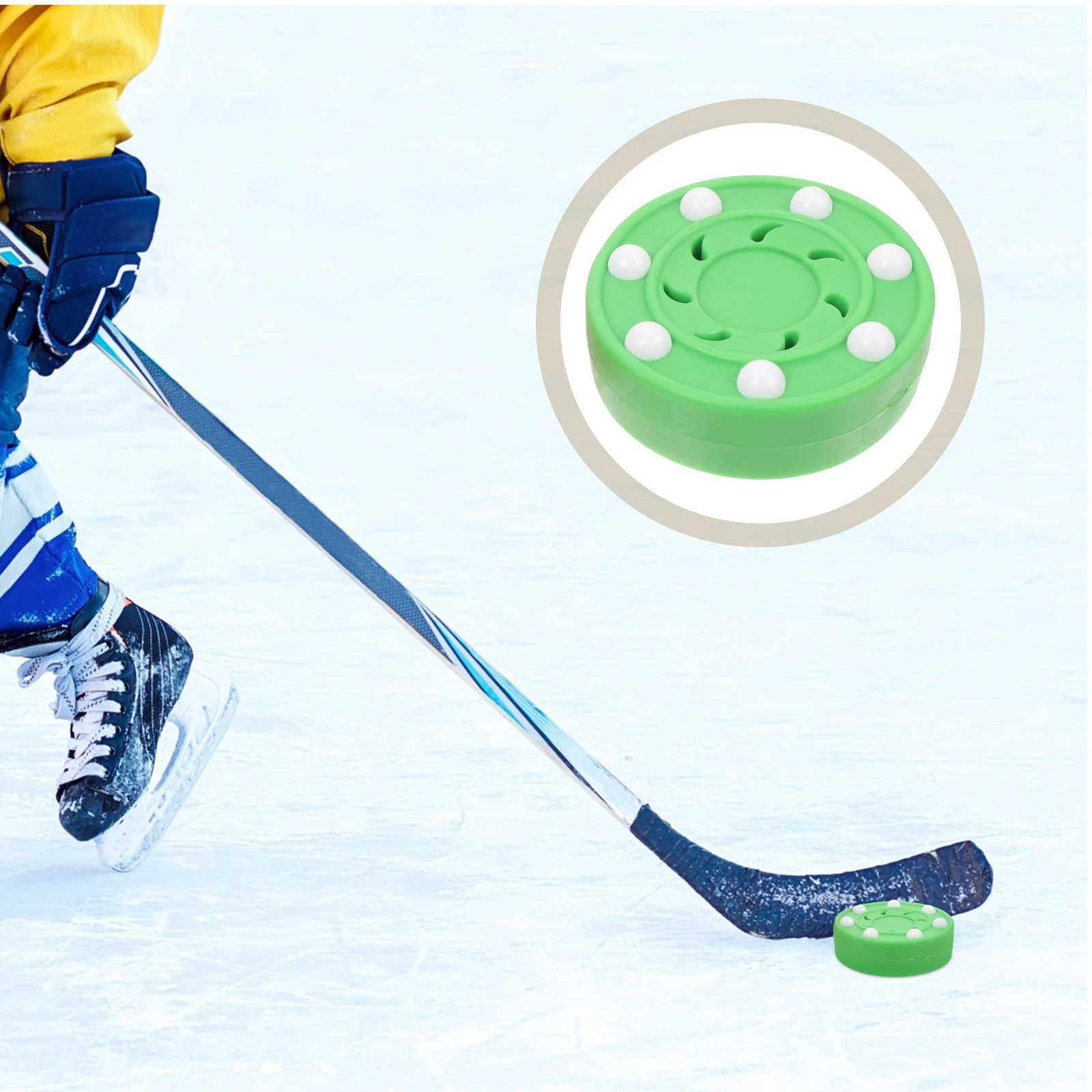 2 قطعة تدريب عفريت الأسطوانة لعبة الهوكي ملحق السلس مزلق سطح منخفض الاحتكاك كرات الهوكي المهنية لممارسة #1