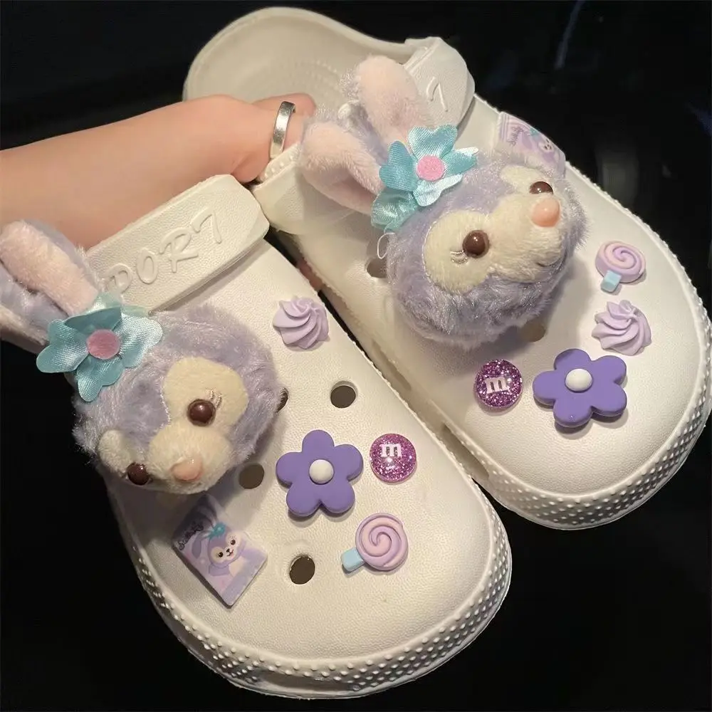 

Милые плюшевые аксессуары для обуви в виде цветов и звезд для девочек, креативные DIY-украшения для обуви Dailu, съемные фигурки медведей Daffy