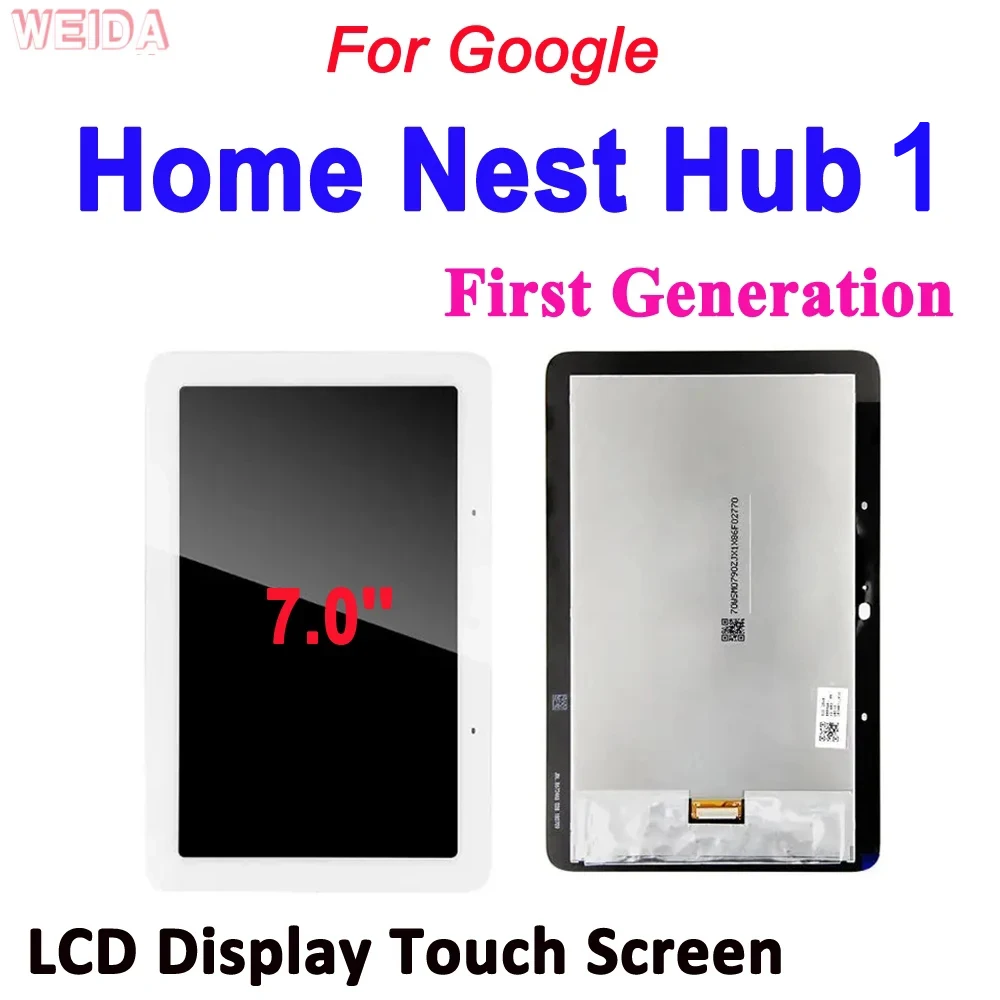 7 inch AAA+ LCD For Google Home Nest Hub First Generation LCD Display Touch Screen Digitizer Assembly Replacement Repair Parts