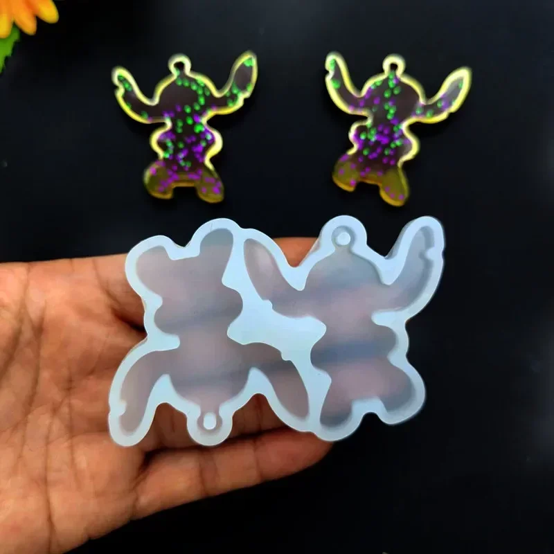 Disney Epoxy Mould Stitch Earrings Silicone Mould Creative Earrings Stitch Crystal Epoxy Mould