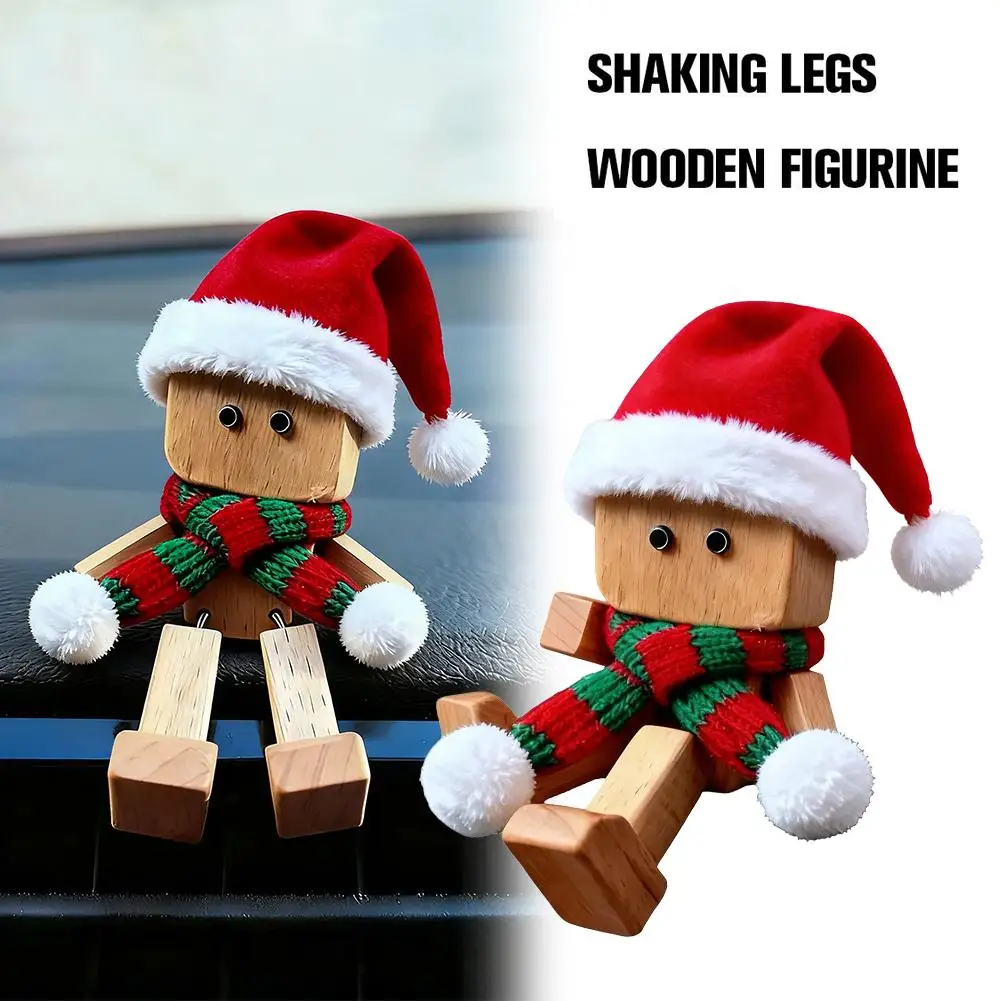 NEW Shaking Wooden For Man Gift It Comes With Vivid Expression Accessories, Desktop, Bookshelf, Car Decorations Christmas G W6N0