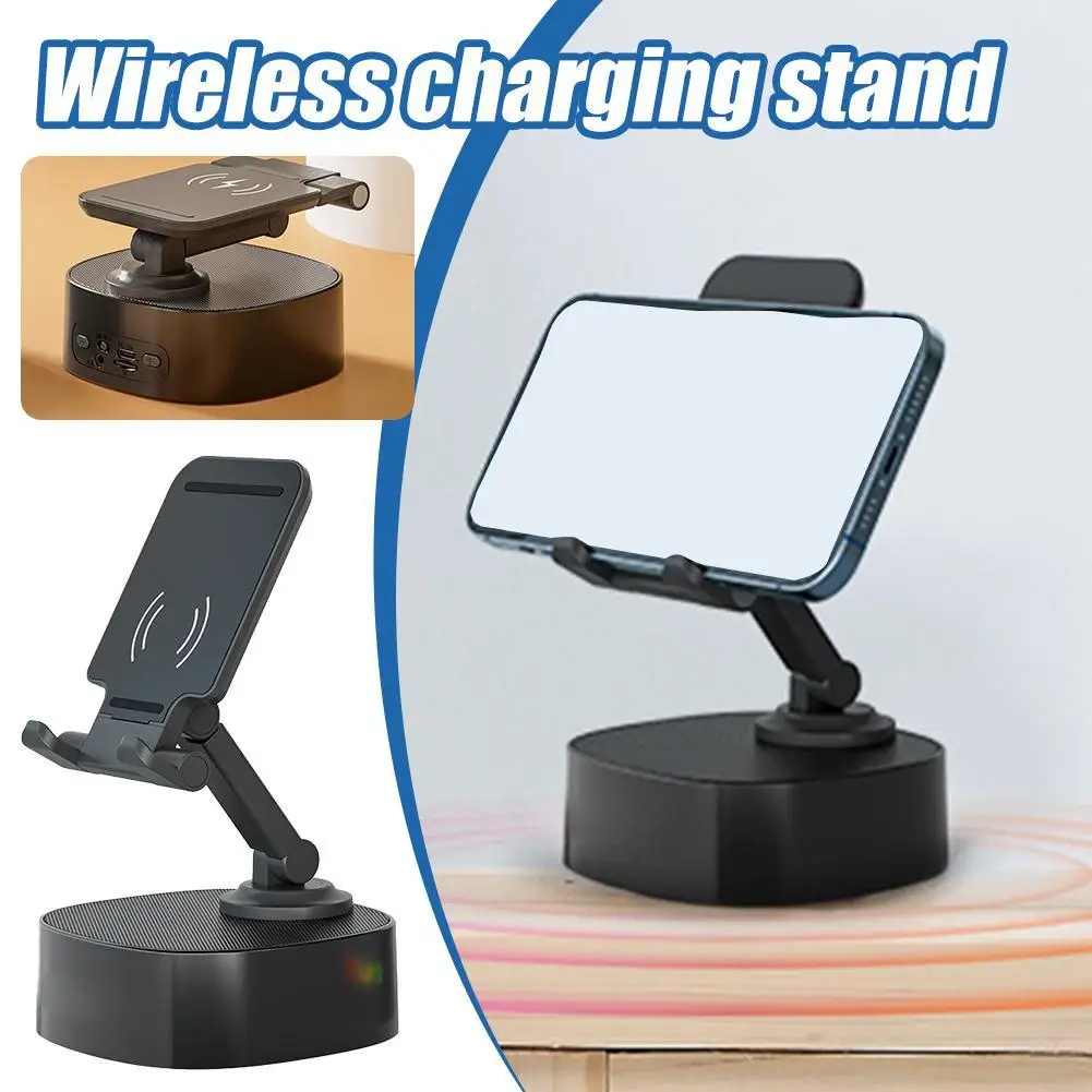 Bracket Cell Phone Holder Stand With Bluetooth Speaker Adjustable Home Smart Wireless Holder 5-in-1 Lazy Tablet Bracket