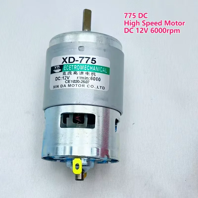775 Permanent Magnet DC High-Speed Motor 12V24V 10000 RPM Small Motor Speed Regulation Micro Forward and Reverse Motor
