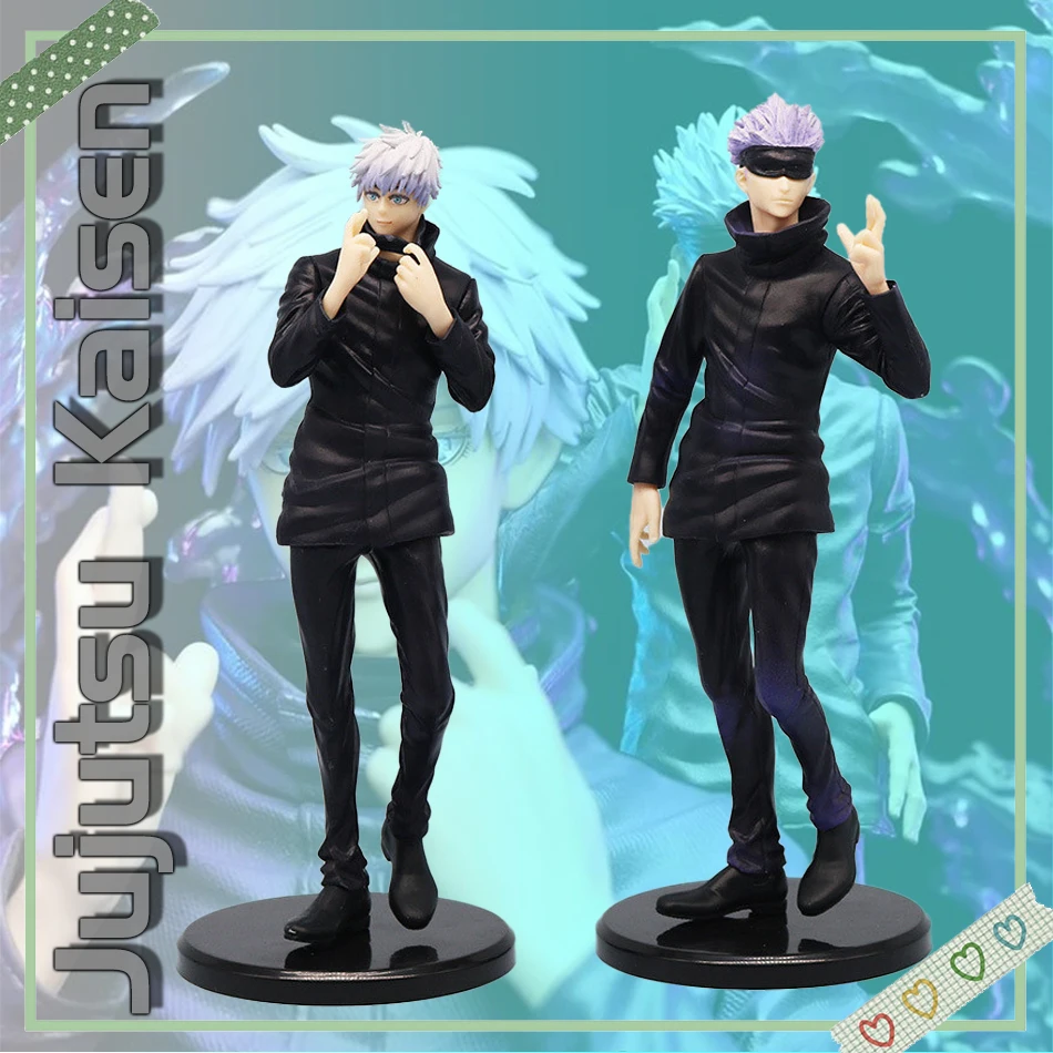Neue 22cm Jujutsu Kaisen Anime-Figur Gojo Satoru Anime-Statue PVC-Actionfigur Sammlermodell Spielzeug Kinderdekoration Geschenke