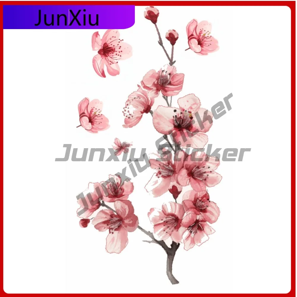 

PCS Red Cherry Blossom Vintage Car Laptop Window Bumper Waterproof Vinyl Decal Decoration Cute Funny Unique Unique Funny