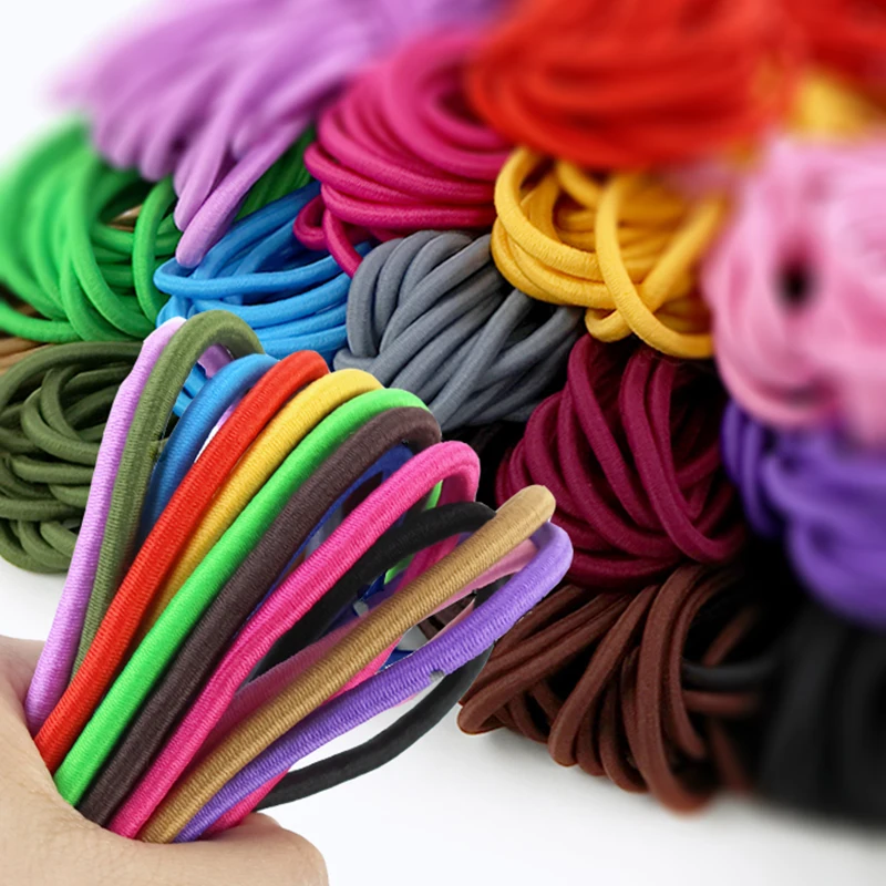 Meetee-cable elástico colorido de 5mm para diadema, correas para ropa, cordón elástico, cordones elásticos, banda de goma, 2/5/10 metros