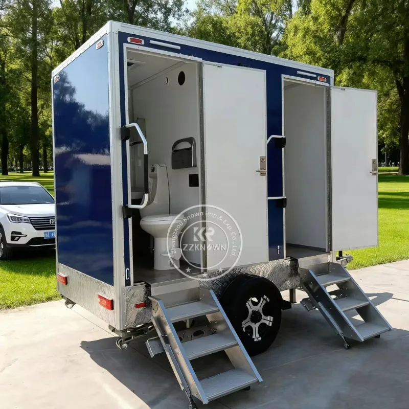 Toilette mobili con doccia Rimorchio da bagno portatile Bagno portatile per noleggio eventi all'aperto e costruzione