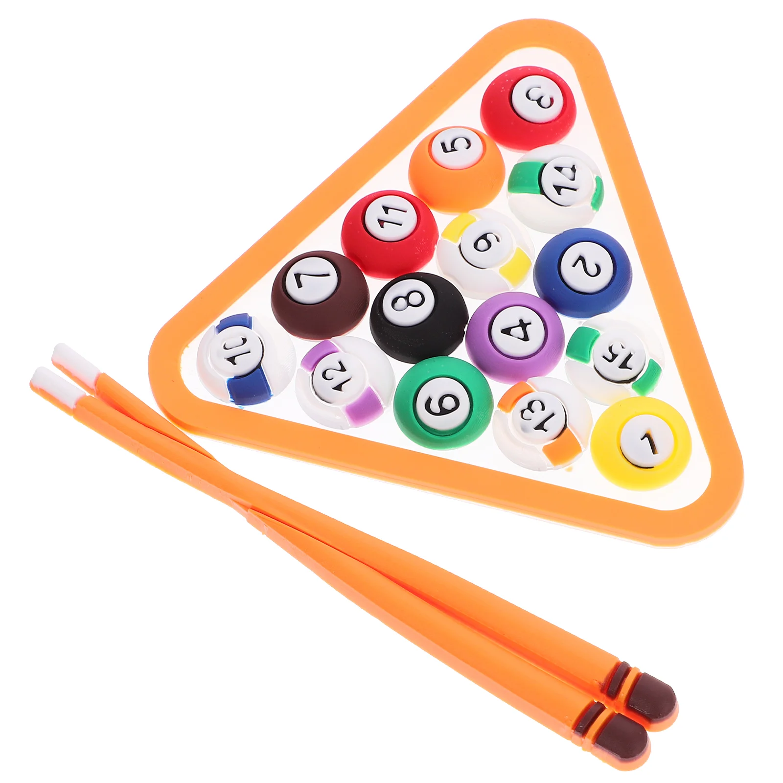 

2 Sets Pool Cake Decorating Home Baking Adorable Billiards Style Elements Decoration Soft Rubber Adorn Landscape Adornments